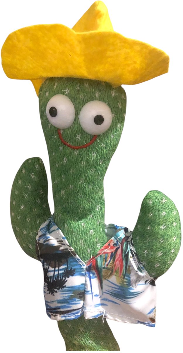 China Dansende en zingende cactus - Herhaalt elk woord - Met licht en geluid