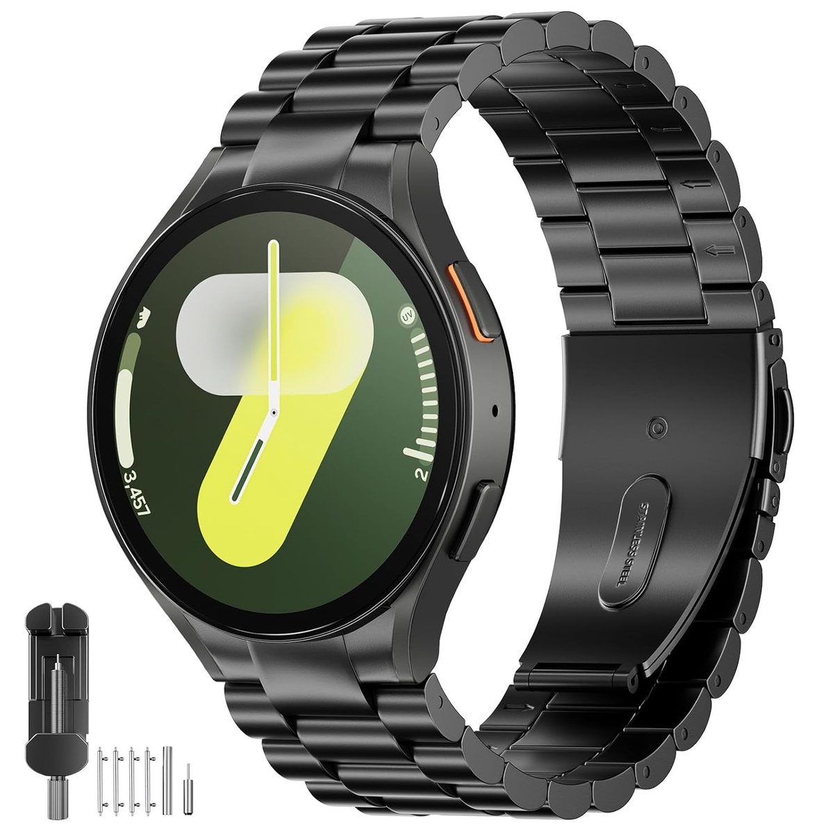 Elegante roestvrijstalen armband - geschikt voor smartwatch - 1 stuk - hoogwaardig materiaal