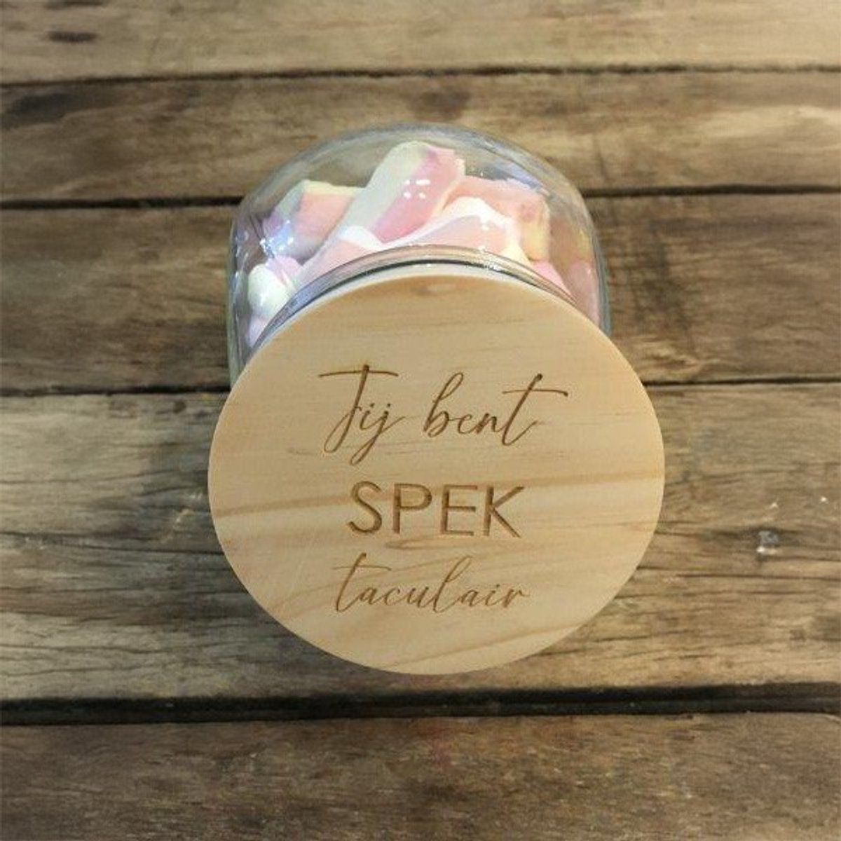 Dotti Snoeppot "Jij bent SPEK-taculair" (12 x 10 cm)