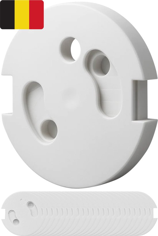 Caches-prises Nuvance - 24 pièces - Protection enfant - BE - Sécurité de prise - Wit