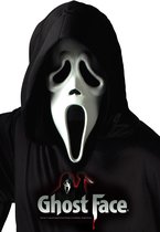 Fun World Ghostface Masker met Capuchon Scream Masker Halloween Masker voor bij Halloween Kostuum Volwassenen voor bij Scream Kostuum - Officiële Licentie - Masker met Capuchon - Wit
