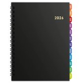 Huurdies - Agenda 2026 - A5 – Goudfolie – Hardcover - Weekoverzicht - Tabstickers