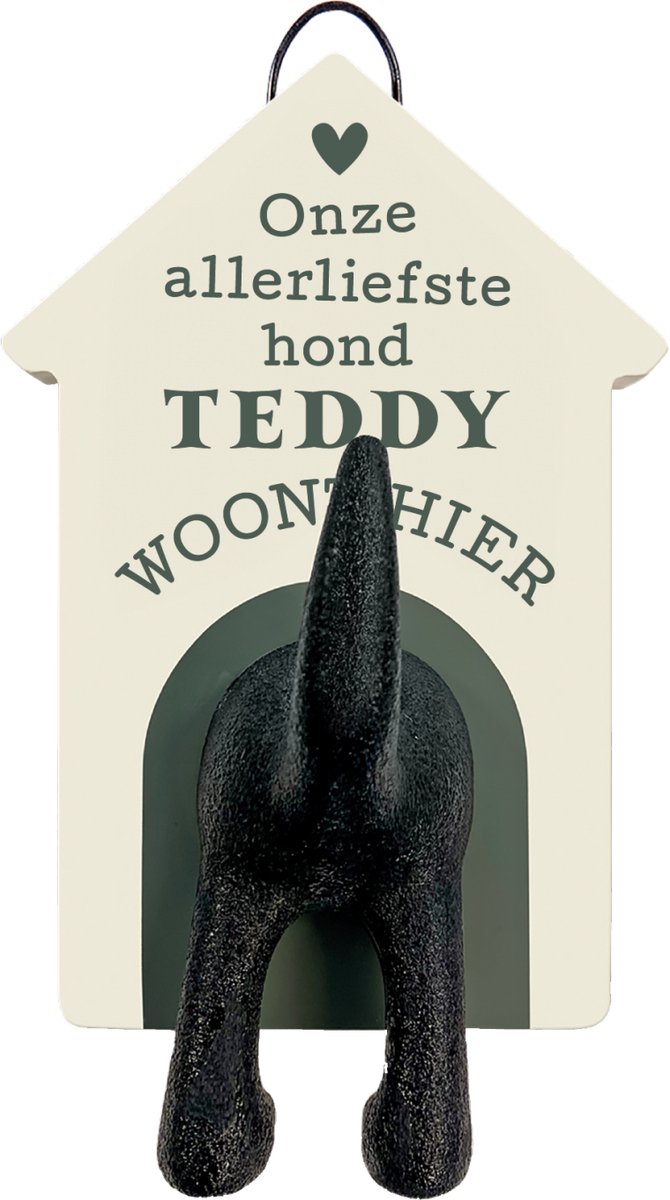 Riemen kapstok honden onze allerliefste hond Teddy woont hier