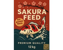 koi voer Grower drijvend 8 mm pellets 12kg