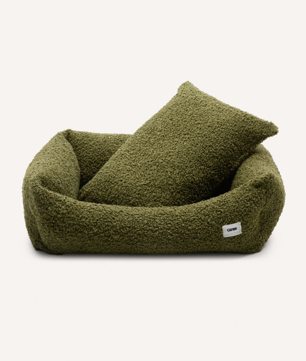Comfortabele hondenmand van fleece – Groen – Zacht, wasbaar, afritsbaar & anti-slip – Snozy