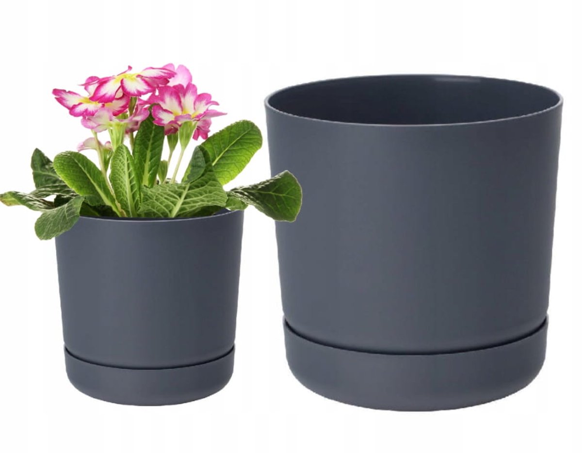 Form-Plastic - Bloempot - Antraciet - 13x14,6 cm - Mat