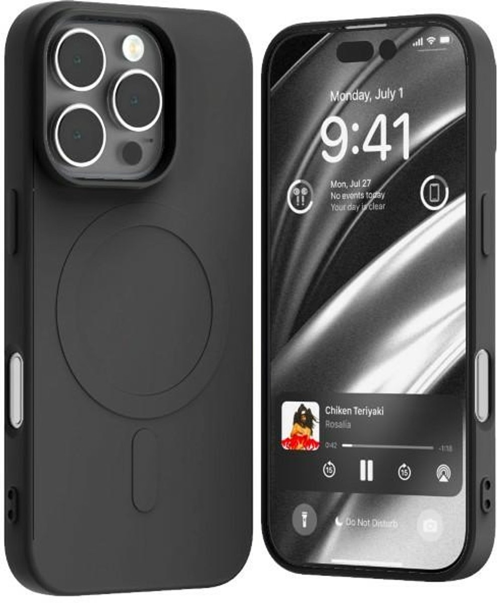 Mercury Voor Magsafe Semi-Silicone Hoesje Voor Iphone 16 Pro 6.3 Cover