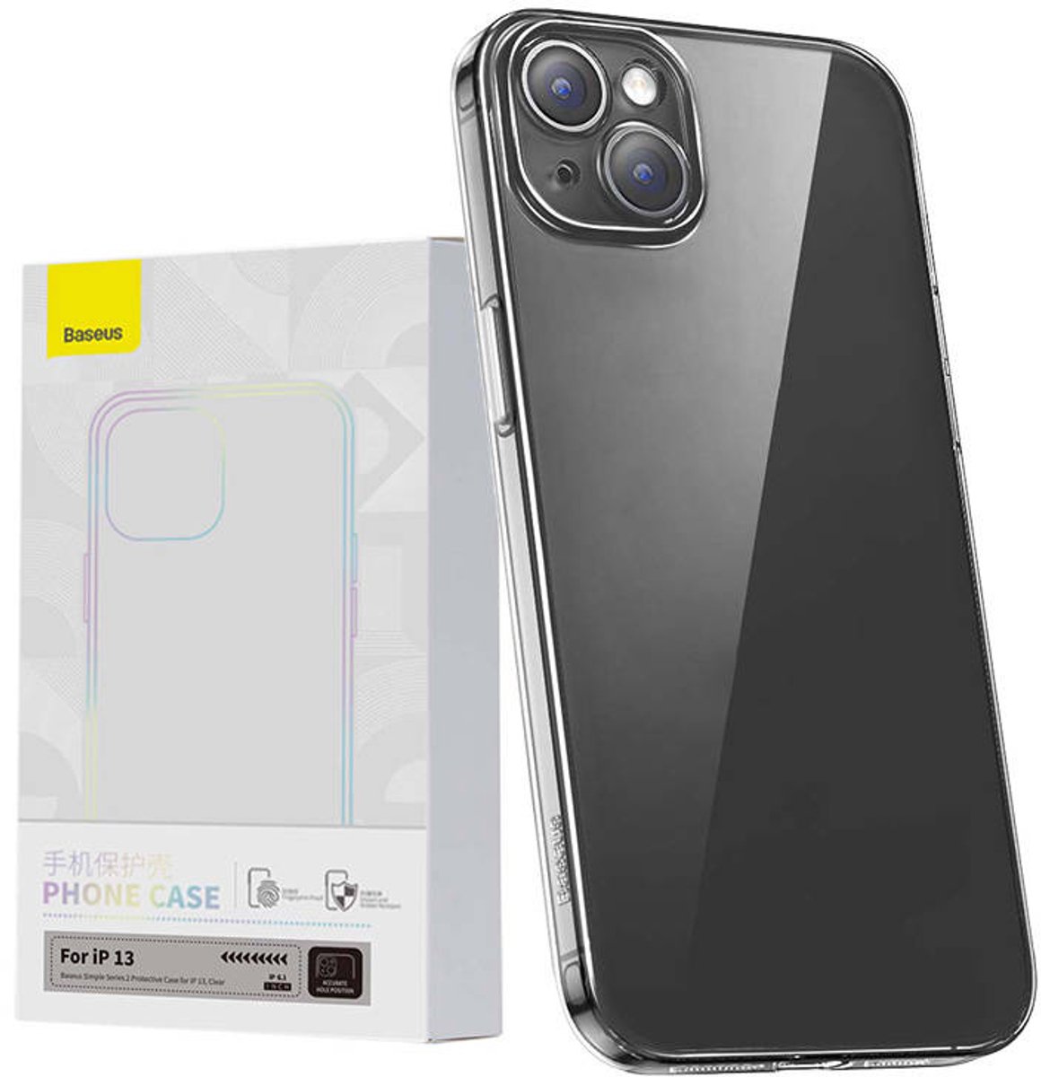 Baseus Transparante Hoes Voor Iphone 13 Met Valbescherming