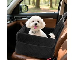 Siège auto pour chien – Panier auto pour chien – Convient aux chiens et chats de petite et moyenne taille jusqu'à 50 kg – Banc auto pour chien – Siège auto pour chien Zwart