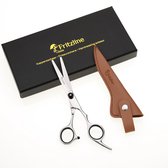 Fritzline Kappersschaar met Leren Etui - Kappersset - Rechtshandig - Kapper Schaar