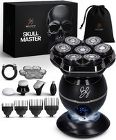 Scheerapparaat Mannen 8-in-1 – Skull Master Zwart - Scheerapparaten met Trimmer - Kaal Hoofd - Head Shaver – Brothers in Style