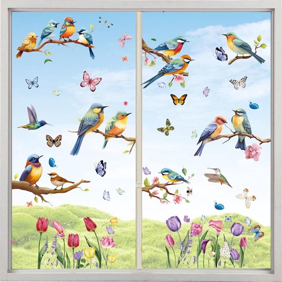 GOMANCHE 202 Stuks Kerst Raamstickers, Herbruikbare GOMANCHE 202 Stuks Kerst Raamstickers, Herbruikbare