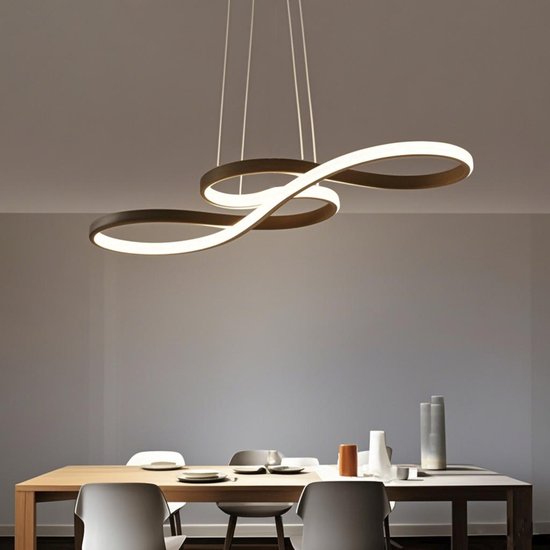 CHIWIN Moderne LED Hanglamp Zwart met Afstandsbediening – Dimbaar in Helderheid en Kleurtemperatuur – 100 cm Verstelbare Hoogte – Pendelarmatuur voor Eetkamer, Woonkamer, Slaapkamer – 75x40 cm – 45W – Energiezuinig en Stijlvol