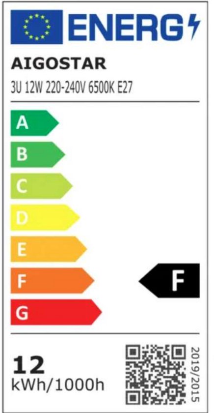 Lampe à économie d'énergie E27 blanc lumière du jour | Éclairage traditionnel LED 12W~1180Lm=82W | 230V AC