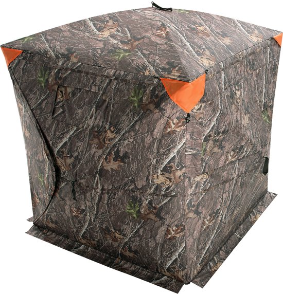 270° Transparant Jachthut, 2-3 Persoons Pop-Up Hertenhut met Draagtas, Draagbare Tent, Wegwerpnet voor De Jacht op Kalkoenen en Herten, Camouflagestof van Merkloos — afbeelding 2