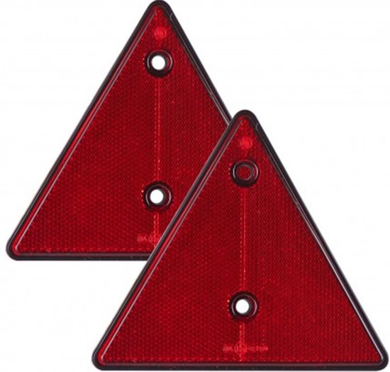 Réflecteur Driehoek - 150 mm - Réflecteur pour caravane, camping-car - Vissable - 2 pièces
