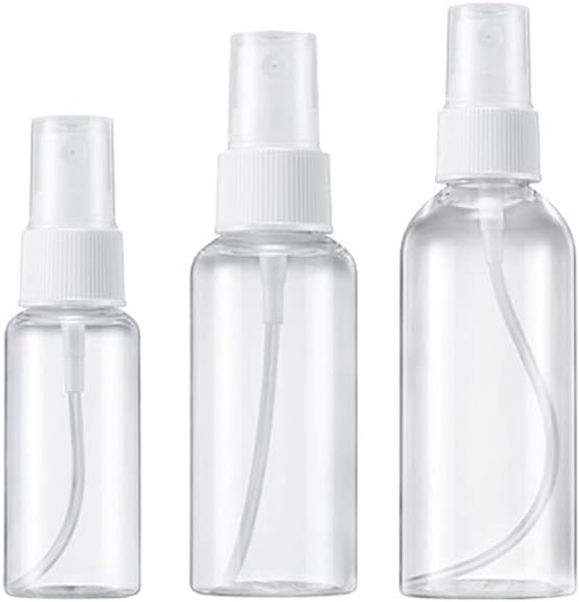 Sprayfles - 3-Pack - 30Ml - 60Ml - 80Ml - Verstuiver - Helder - Lege Sprayfles - Herbruikbaar