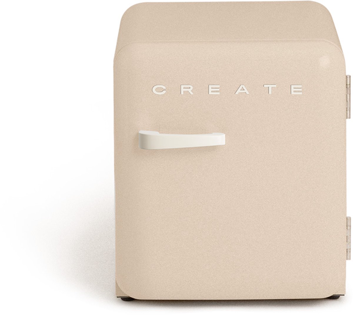 CREATE - Koelkast in retrostijl - Zand - Handvat Gebroken wit - FRIDGE RETRO 48L