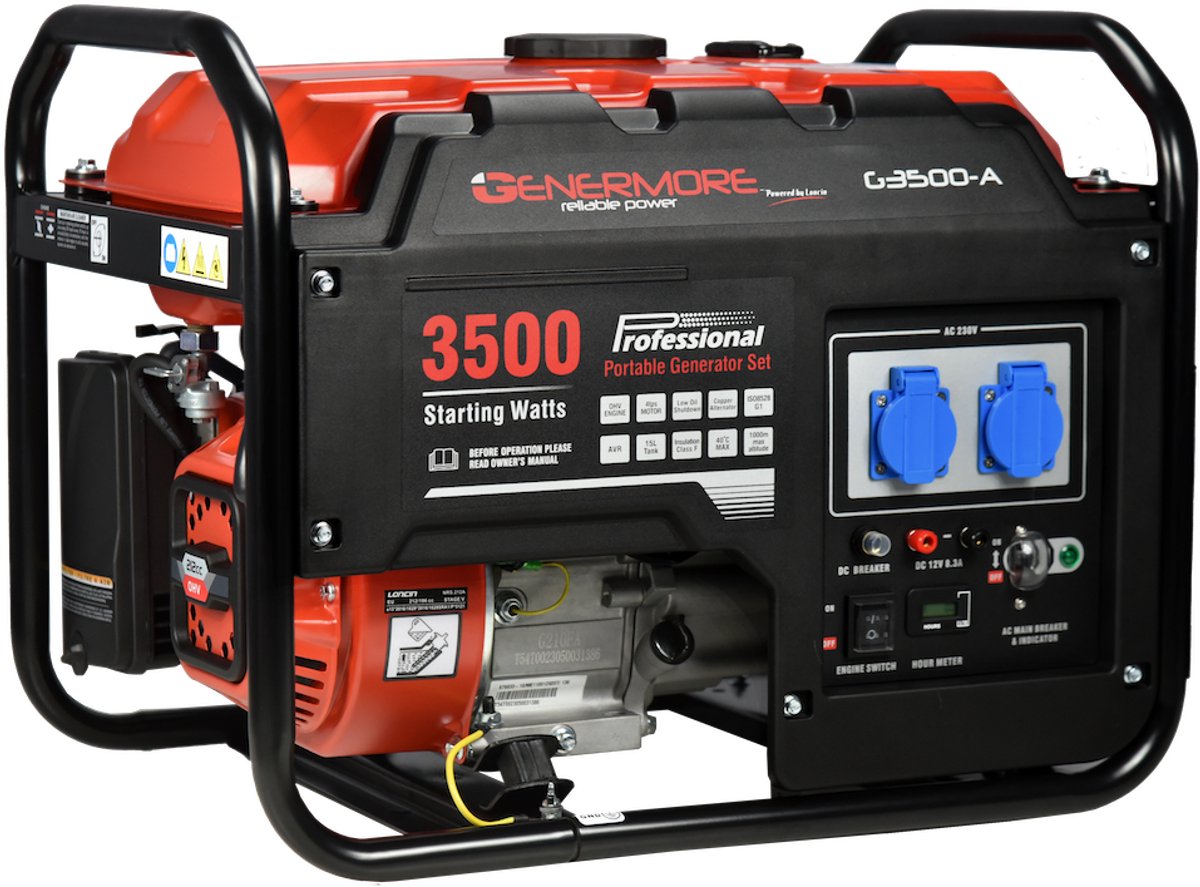 Genermore G3500-A aggregaat 3,5kVa