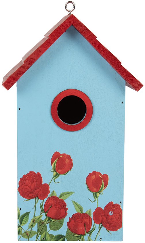 Clayre & Eef Nichoir 15x10x22 cm Bleu Bois