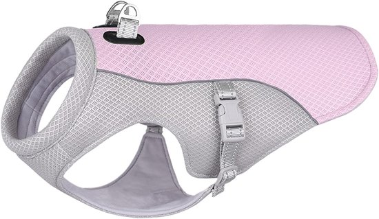 Koelvest voor honden (Roze, S) - Koeljas Hond - Koelvest voor hond - Verkoeling Hond - Cooling Vest - Met Verstelbare D-ring - Ademende Mesh Hondenjas - UV-bescherming - Verkoelend Harnas - Buiten, Wandelen, Jagen, Wandelen, Zomer