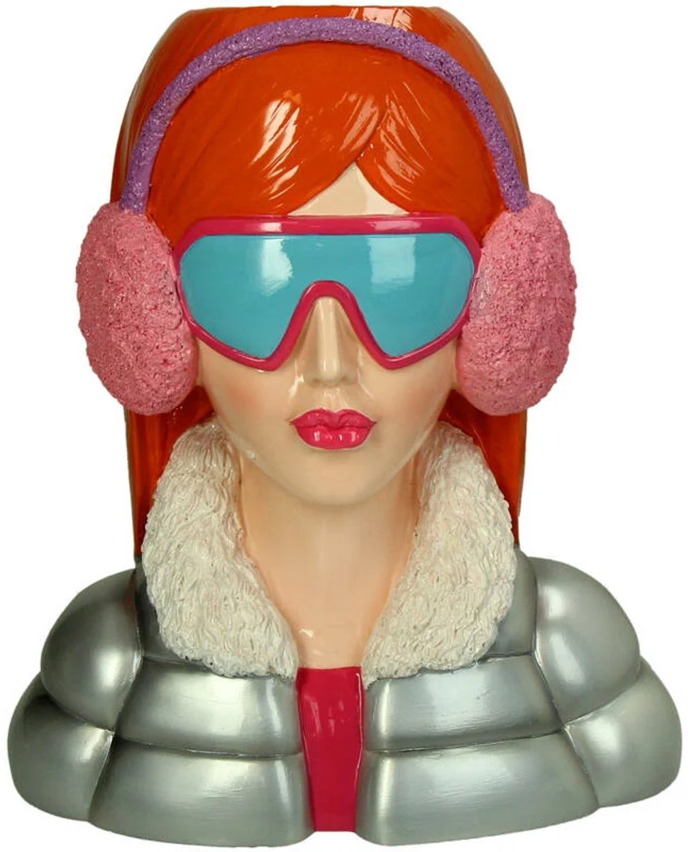 Vaas Fashion Ski Lady Polyresin Multi 25x16x28cm