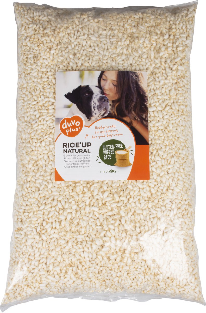duvo+ gepofte rijst naturel voor honden - Rice Up - 1 kg - glutenvrij - gezond en lekker