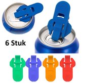 6 x ouvre-boîte et ferme-boîte en 1 I ouvre-boîte rhumatismal I Can verrouiller I ouvre-boîte I plastique I anti-insectes I couleur aléatoire