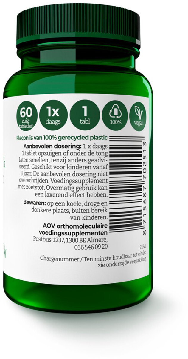 AOV 251 Dibencozide & Foliumzuur (1.500 mcg) - 2 x 60 zuigtabletten - Voordeelverpakking