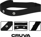 CRUVA Universele Borstband Zwart - Geschikt voor Garmin/Polar/Wahoo TICKR - Band voor Hartslagmeter - Universele borstband - Hardlopen - Fitness - Elastisch - Makkelijk in gebruik - Unisex