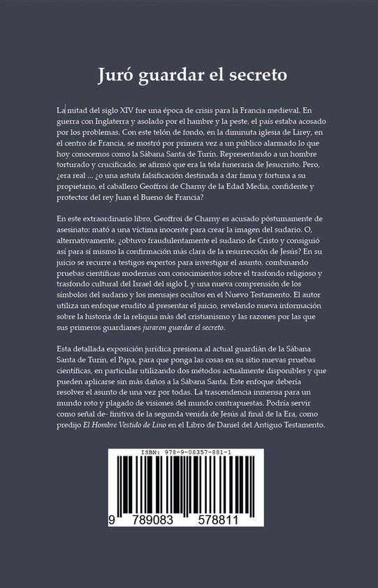 Sworn To Secrecy - Libros- No ficción - Donald Leichel - Tapa dura - Pruebas científicas - ¡El sudario de Turín es auténtico! - Vaticano Carta al papa León XIV - 10 pruebas + 2 pruebas científicas - También disponible en neerlandés e inglés