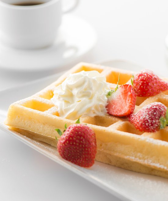 FRITEL Wafelijzer - WA 1230 - Wafelmaker met Vaste Platen - Wafelmachine met Anti-Aanbaklaag - Wafelbakijzer voor 4x7 Wafel - Traditionele Belgische Wafels - Wit - 1200W van Fritel — afbeelding 4