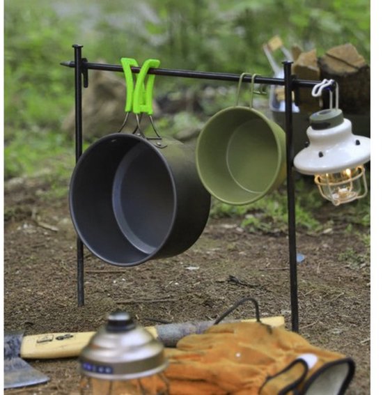 Camping Kookset 18-delig voor 2 Personen - Met Pan, Ketel, Koekenpan, Bestek, Beker & Opbergtas - Opvouwbaar & Antiaanbak - camping pannenset - campingkeuken - 50986 van Merkloos — afbeelding 5