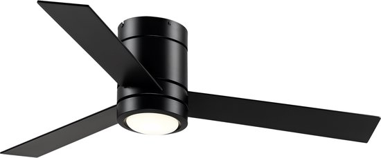 HOMCOM Plafondventilator met licht, 48 W, plafondventilator met 3