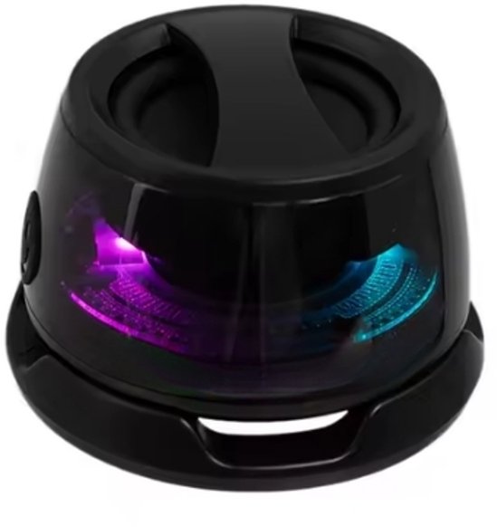 Mini Draagbare Bluetooth Speaker, Magnetische Base LED Kleurrijke Knipperende Draadloze Desktop Geluid Bass Outdoor Micro Speakers, Ondersteuning AUX&Voice gesprekken