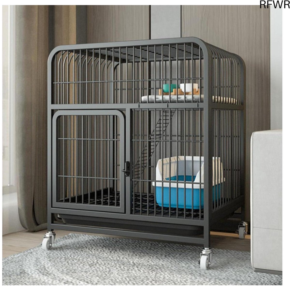 RFWR® Ruime Kattenkooi voor Binnen en Buiten - Multifunctioneel en Duurzaam Kattenverblijf met Speelplatform