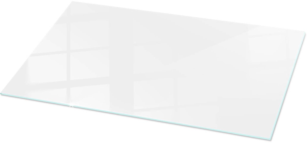 Tulup Tafelblad Glas - Kleur Wit Glad Glazen Tafelblad - 140 cm x 70 cm - Wit Glazen Plaat - Rechthoekig Tafelblad Glas - Glazen Tafelblad voor Tuin of Terrastafels - Veiligheidsglas