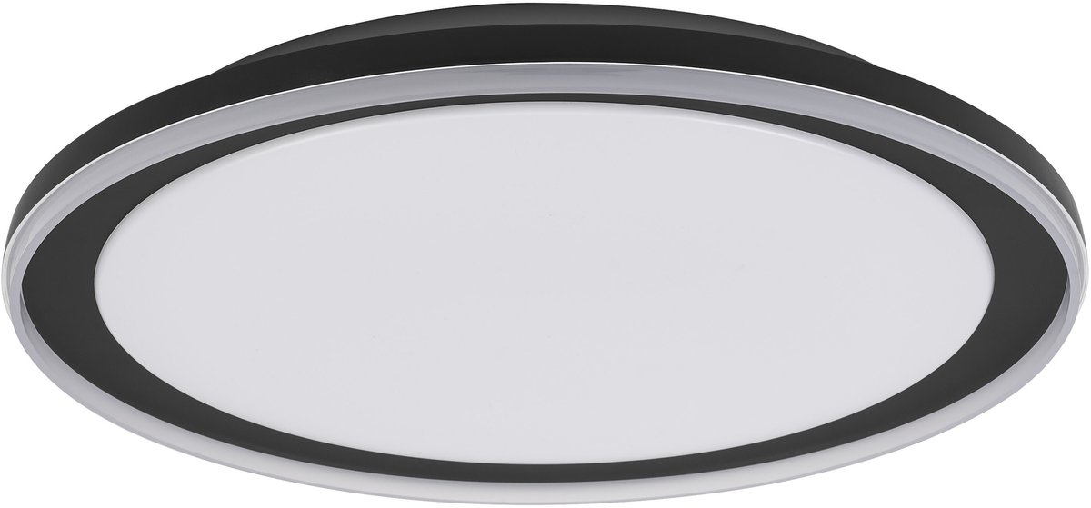 OSRAM ORBIS Pederson LED plafondlamp met kunststof ring, zwart, 36W, 2500lm, 3000K, 830 vriendelijk warm wit, 550mm diameter, IP20 bescherming, inclusief montageschroeven en pluggen