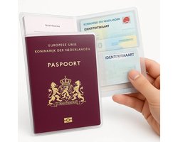 Paspoorthoes I Paspoort Houder I Paspoort Cover I Paspoort Omslag I Paspoort Etui I Incl. Creditcardhouder I Transparant