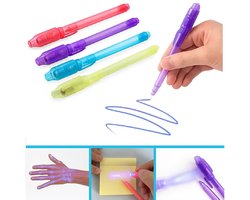 Onzichtbare UV Pennen 7 Stuks I Geheimschrift UV Pen I UV LED Lampje I 13 CM I Diverse Kleuren