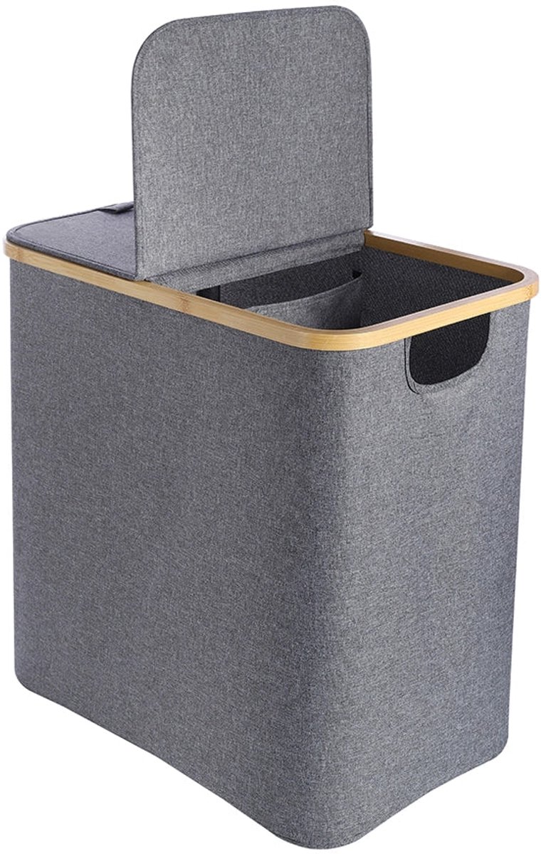 Ezystorage Opvouwbare wasmand 2 vakken - 87 liter