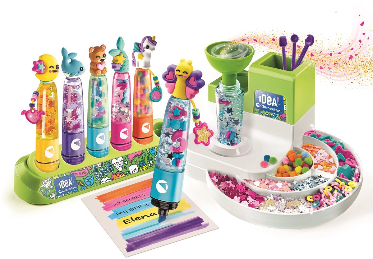 Clementoni iDea - Markeerstiften Creatiestudio - Knutselpakket vol Accessoires - Kawaii Markeerstiften - Het Creatieve Cadeautje - Vanaf 6 jaar — afbeelding 3