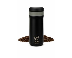 JOR Products® French Press - Koffiezetapparaat - Koffiebonen - Thermoskan - Camping - Reizen - Travel Mug - Espresso - Thee