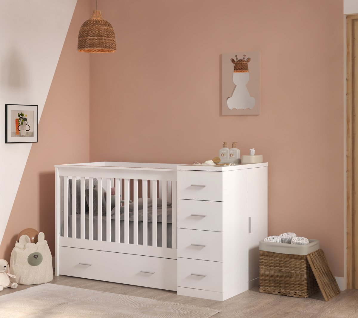 Bol.com Born Lucky ® Combi Ledikant Memphis Wit aanbieding