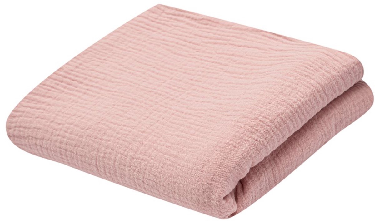 New Baby mousseline deken 70x100 cm roze - Babydeken