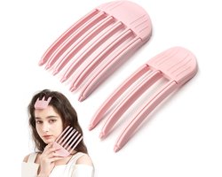 Haarclip - 2 stuks Fluffy Bangs haarkrullers - Traceless haarclips - Natuurlijk pluizig lui kapsel - Volume haarclip - Volumeclip voor de haaraanzet - Kappers Haarklemmen