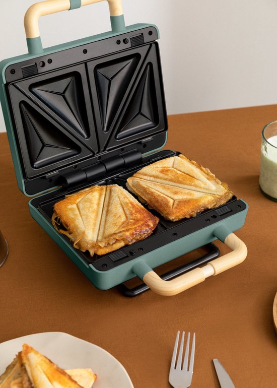 CREATE - Tosti-ijzer, grill en wafelijzer met verwisselbare platen - Sage - Dubbel - STONE STUDIO van CREATE — afbeelding 3