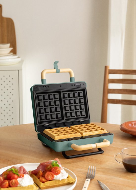 CREATE - Tosti-ijzer, grill en wafelijzer met verwisselbare platen - Sage - Dubbel - STONE STUDIO van CREATE — afbeelding 2