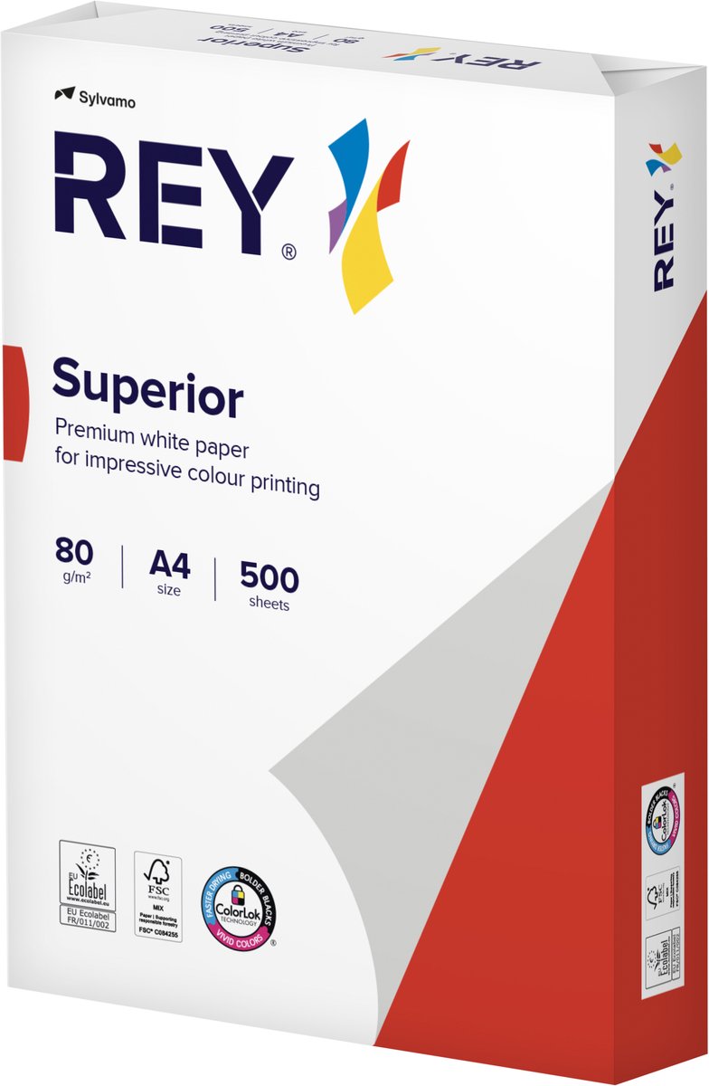 Kopieerpapier rey superior a4 80gr wit | 5 stuks