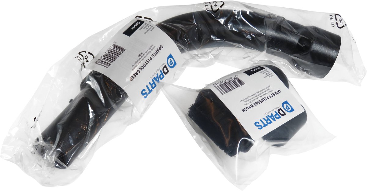 Dparts pistoolgreep met plumeau geschikt voor Miele - 35mm - vervangende greep, handvat, zuigmond, stofzuigermond, handgreep - miele onderdelen stofzuiger - Voor Compact, Complete, C1, C2, C3, S500, S600, S700, S800, S4000, S4, S5000, S5, 9442601